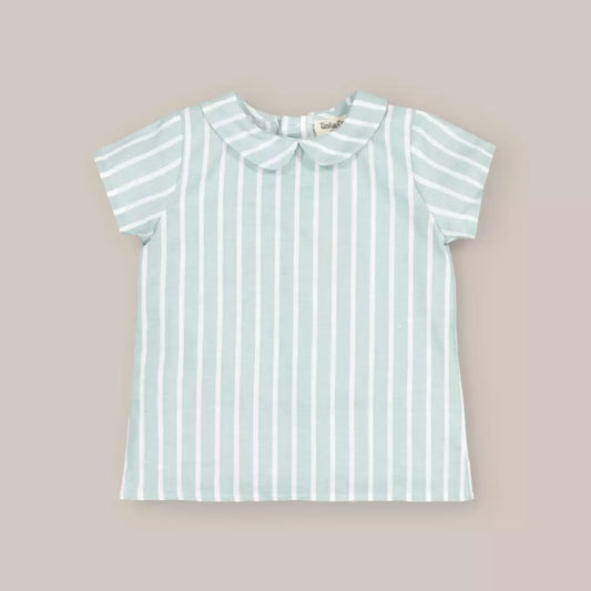 CAMISA BEBE RAYA TURQUESA AZUL