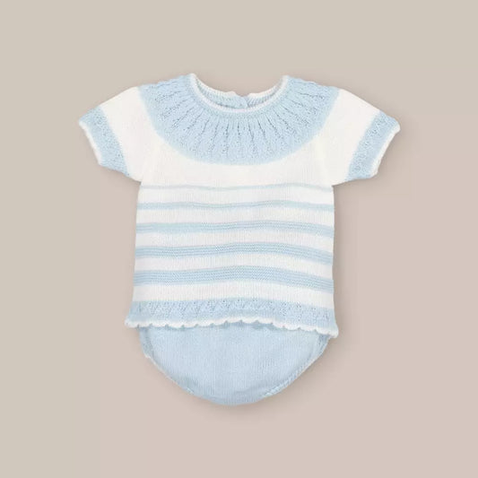 CONJUNTO CORTO LISTAS AZUL