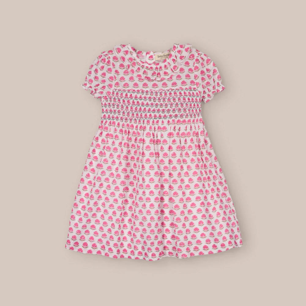 VESTIDO NIDOS LOTUS FUCSIA