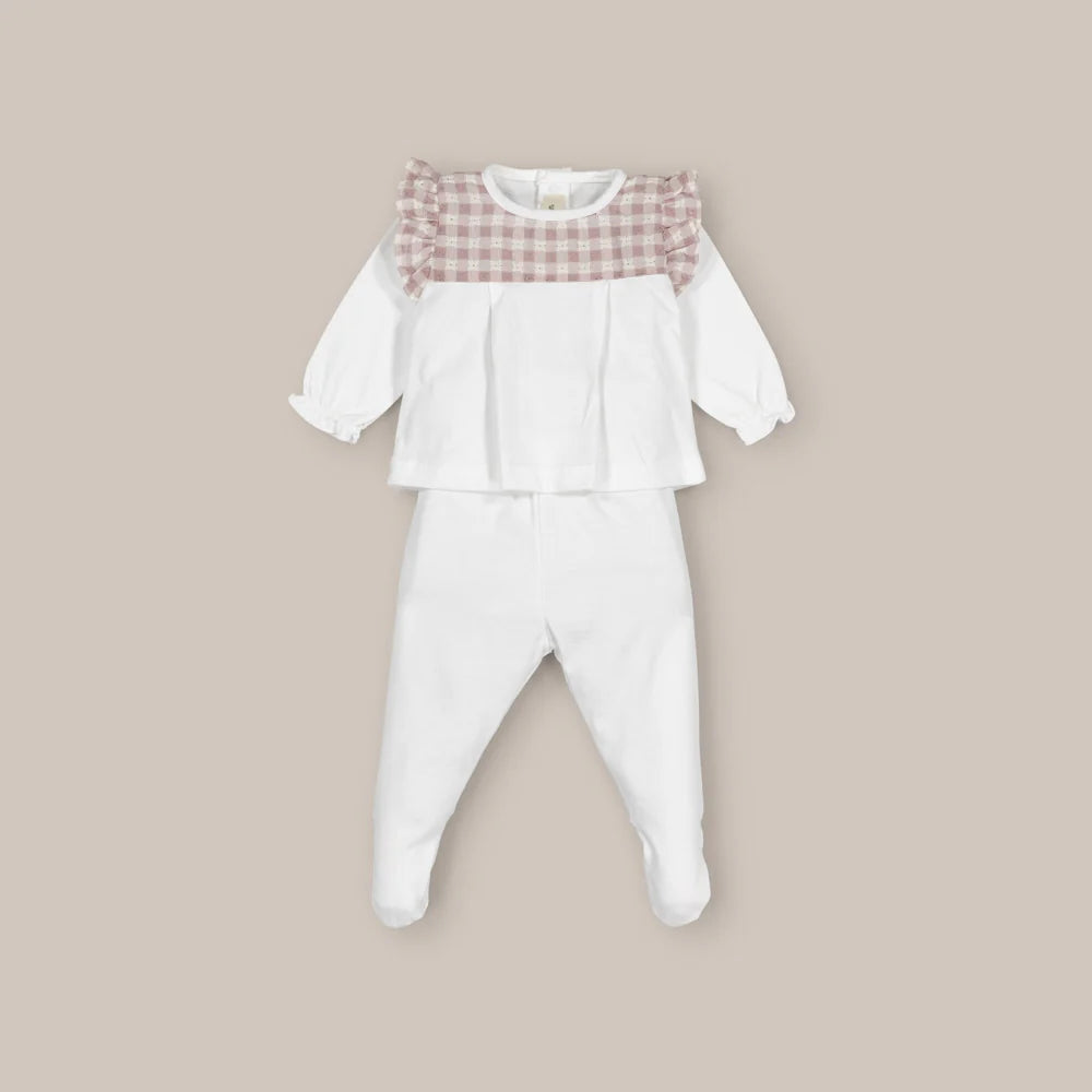 CONJUNTO 2P VICHY ROSA