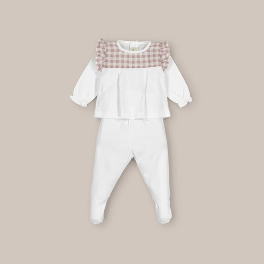 CONJUNTO 2P VICHY ROSA