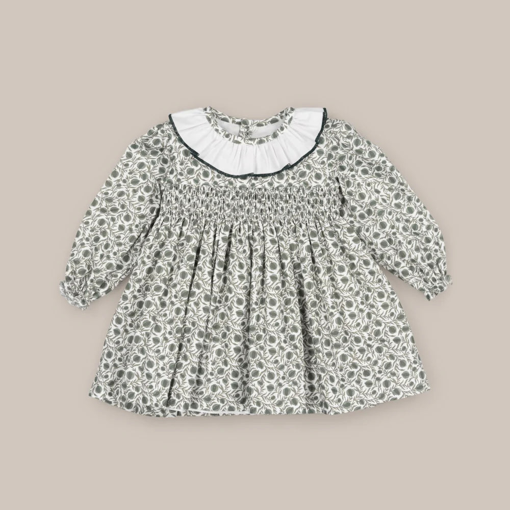 VESTIDO BOLITAS VERDE