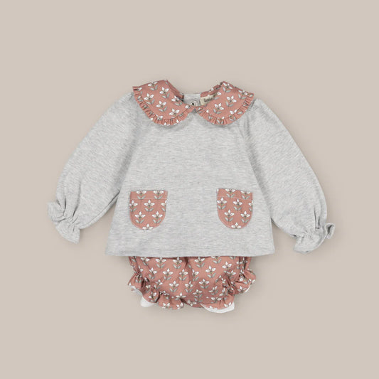 CONJUNTO ALGODON AMELIE GRIS