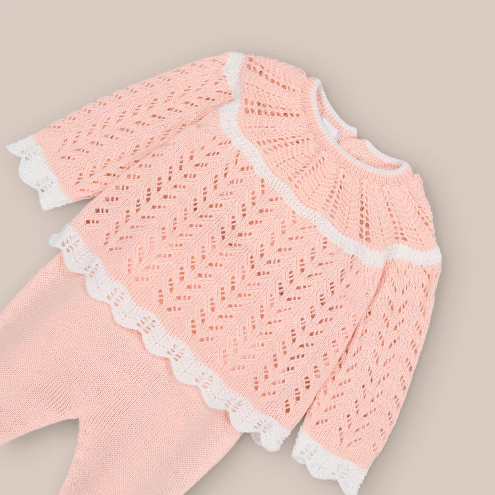 CONJUNTO 2P POL ESPIGA ROSA EMPOLVADO