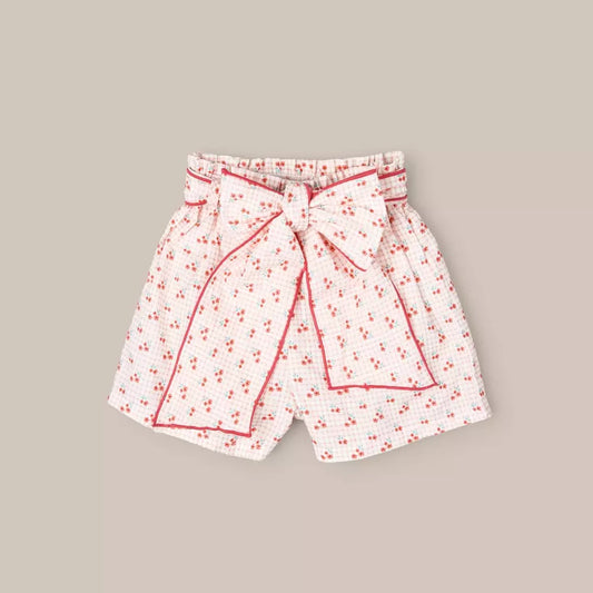 SHORT NIÑA PICNIC ROJO